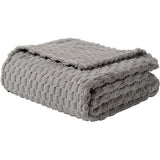 Fleece knuffeldeken, extra zachte pluizige dekens, lichte, gezellige microvezel bankdeken, wollen deken voor kantoor, stoel en camping, 130 x 150 cm, grijs