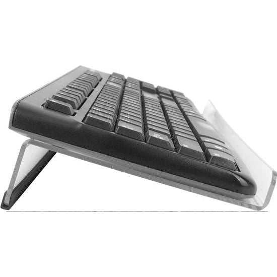 Toetsenbordlade van transparant acryl met antislip siliconen hoes, computertoetsenbordstandaard Ergonomische gekantelde toetsenbordhouder voor bureau, kantoor, thuis
