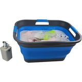 Collapsible Plastic Laundry Basket 30L Collapsible Storage Bin Organizer Space Saving Basket Water Capacity 24L