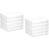 Palermo zeepdoekjesset - 10-delige set - handdoekenset - handhanddoeken - 30 x 30 cm wit