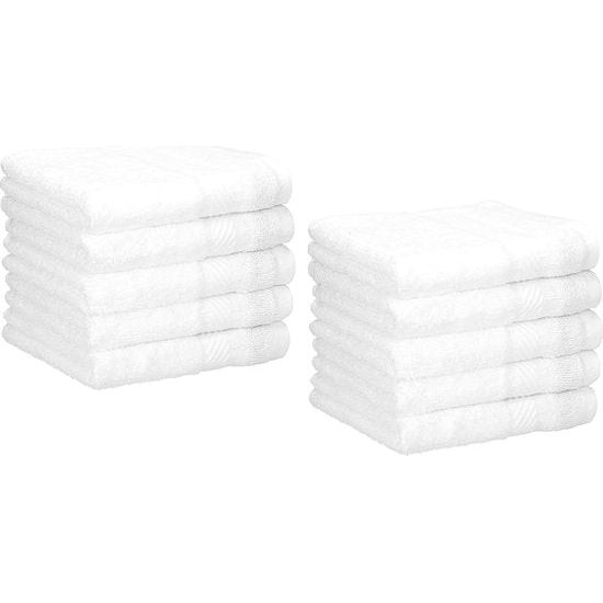 Palermo zeepdoekjesset - 10-delige set - handdoekenset - handhanddoeken - 30 x 30 cm wit