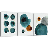 3-delige abstracte canvasafbeeldingen met inkt en lijnenmotief kunstdruk - moderne muurafbeelding voor badkamer woonkamer wanddecoratie - 30 x 40 cm
