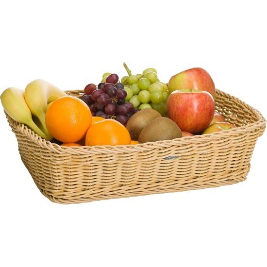 Saleen Multi-Purpose Basket, Suitable for Gastronomy, Rectangular, Plastic Fibre, Dark Brown