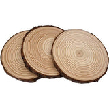 Ongeverfde houten schijven met boomschors, 9 stuks 5-5,5" schijfonderzetters, houten onderzetters, knutselset, cirkels, knutselen, kerstversiering, knutselen, met schors voor knutselen, rustieke bruiloft