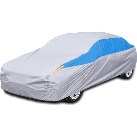 Car Cover Full Car Cover Outdoor Waterproof UV Protection Breathable Dustproof Rain Scratch Snow Outdoor (Silver, 510 x 195 x 175 cm)