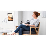 tablethouder, tablethouder - flexibele verstelbare arm in bed voor iPad/mobiele telefoon/Switch/Galaxy Tabs/Kindle Fire HD etc. en andere 4,7-10,6 inch apparaten 98cm totale lengte (wit)
