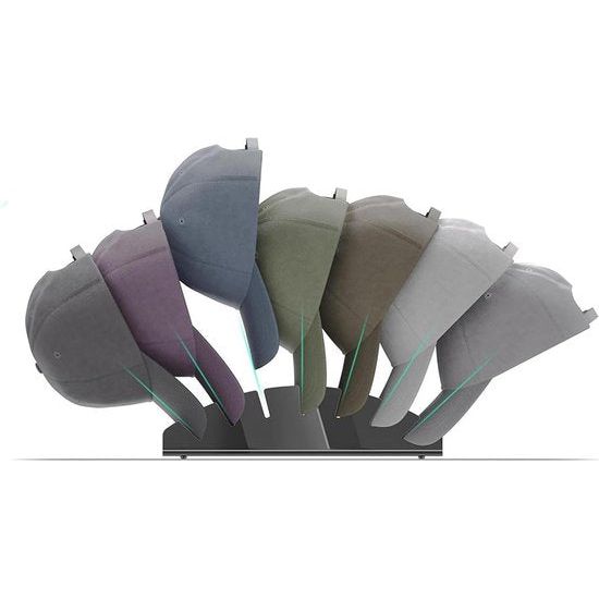 Kapstandaard voor baseballpetten, hoedenstandaard voor honkbalpetten, acryl hoed, organizer voor honkbalpetten, geen installatie voor 7 mutsen, baseballhoed, displaystandaard voor