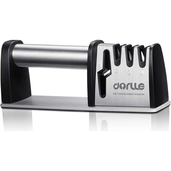 Handmatige messenslijper, 4-traps messenslijper, schaarslijper voor reparatieset, messenslijper, professioneel wolfraamstaal, speciaal keramiek, amaril met hoge hardheid