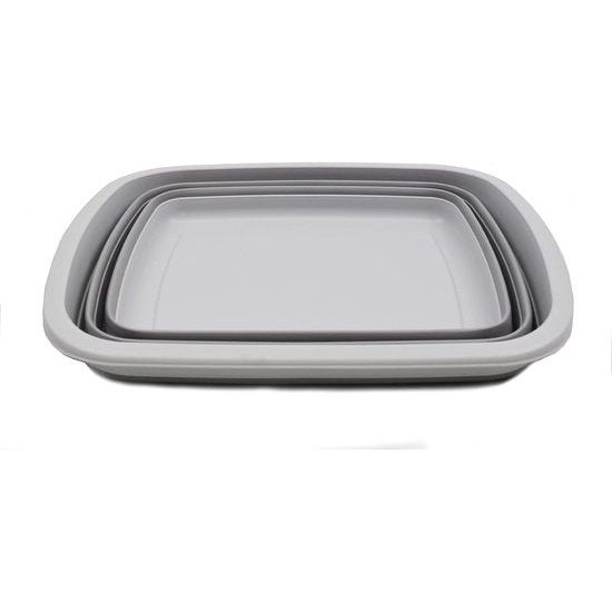 10L opvouwbare kuip, opvouwbare draagbare ruimtebesparende kunststof 10L kunststof wasbak (grijs, 1) 10L opvouwbare kuip, opvouwbare draagbare ruimtebesparende kunststof wasbak van 10L (grijs, 1)