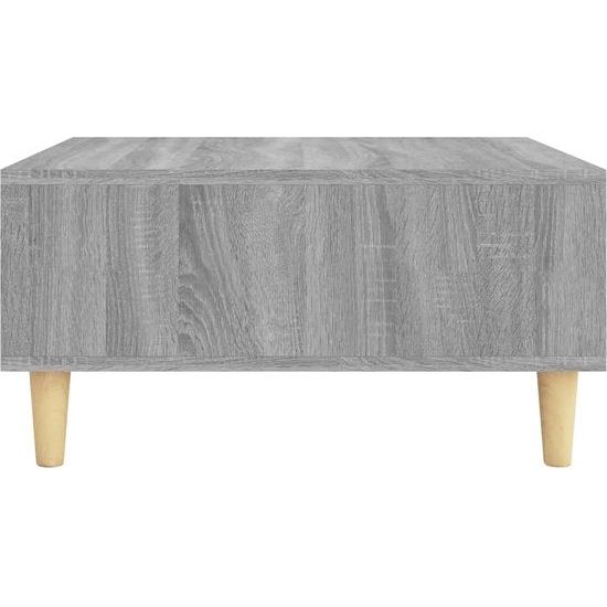 Salontafel, bijzettafel, woonkamertafel, koffietafel, koffietafel, theetafel, tafel, opbergtafel, woonkamer, grijs, sonoma, 60 x 60 x 30 cm, spaanplaat
