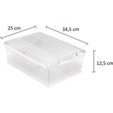 Home essential Schoenendoos Shoe Box met ventilatiegaten en deksel kunststof, 8 l, set van 3 stuks