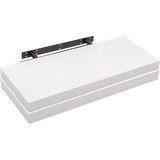 wandplank, boekenplank, planken voor decoratieve wandplanken, van MDF-hout, set van 2 hangplanken, wit, 40 x 23 x 3,8 cm, 2 stuks