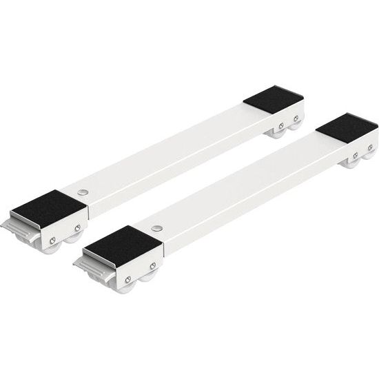 Wasmachine-onderstel, transportroller voor wasmachine, droger, koelkast tot 300 kg, met 24 wielen, rem, 44,5-72 cm uitbreidbaar, wit