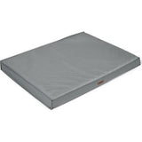 Orthopedisch hondenbed voor middelgrote honden, 91 x 69 x 7,6 cm, wasbaar hondenkussen met waterdichte overtrekken en eiervormige schuimvulling, outdoor hondenmat, hondenmatras, grijs