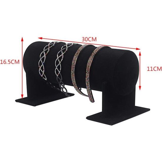Sieradenstandaard Afneembare hoofdband Haarband Haarspeldhouder Organisator Fluwelen T-Bar Displaystandaardhouder voor kettingen, armbanden, halskettingen Showcase