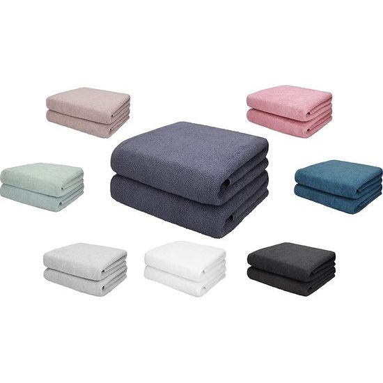 2 stuks saunahanddoekenset, saunadoeken, badhanddoeken, 100% katoen, saunahanddoeken afmetingen 70 x 200 cm, kleur jade