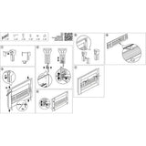 Bella Pleated Blind, No Drilling Required, Opaque, Translucent, Easy to Shorten in Width, White, 40 x 130 cm (W x H)