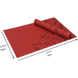 Placemat, afwasbaar, set van 6, pvc, slijtvast, hittebestendig, antislip, voor keuken, thuis, restaurant, eettafel, 45 cm x 30 cm (rood)