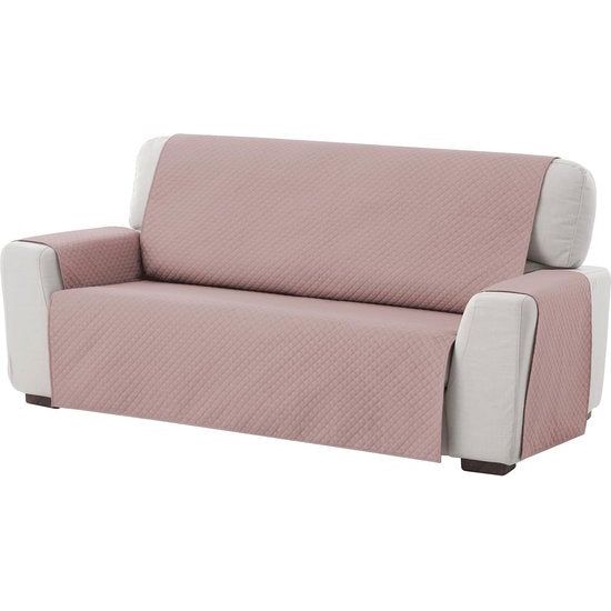 fauteuilbeschermer, bankhoes, 2-zits - omkeerbaar gevoerde bankbescherming. Kleur roze