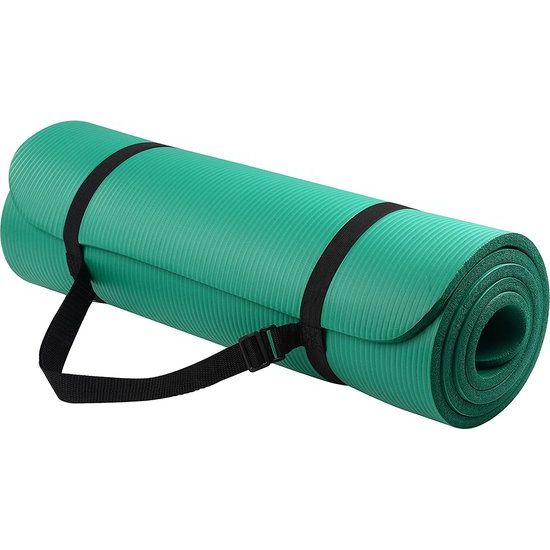 Essentials yogamat, 1,27 cm, extra dik, scheurbestendig, met draagriem