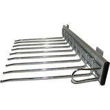 Uittrekbare broekbeugel, 9 posities rechts, uittrekbare kledingstang, uittrekbare kledinghanger, organizer, garderobestang, broekophanging, broekhouder, ruimtebesparend