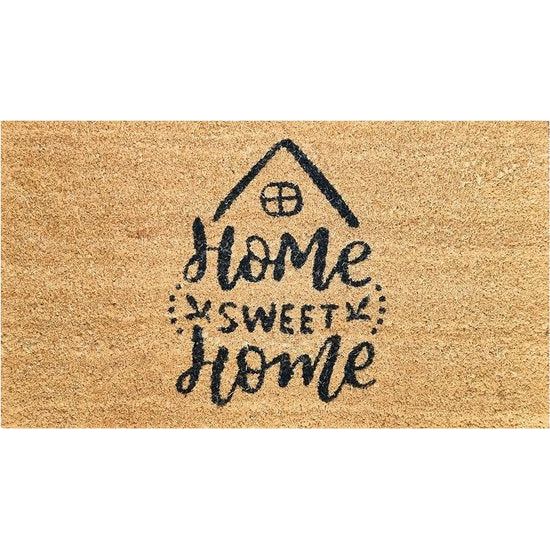 Voetmat kokos, vloermatten voor binnen en buiten, deurmat voor buiten, vuilvangmat binnen, kokosmat 40 x 70 x 1,5 cm (Sweet Home)