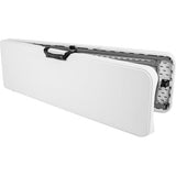 Inklapbare kunststof met draaggreep, klapbank, 180 cm, tuinbank, camping, tuin, campingbank, biertentbank, wit