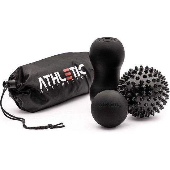 Premium massagebal set - fascia-bal/duo-bal/egelbal voor zelfmassage en triggerpunttherapie/fysiotherapie (6e variant: set van 3)