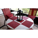 Placemat, afwasbaar, set van 6, pvc, slijtvast, hittebestendig, antislip, voor keuken, thuis, restaurant, eettafel, 45 cm x 30 cm (rood)