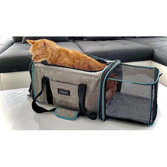 Uitbreidbare kattentas, speciaal voor het vliegtuig, handbagage, veiligheid en comfort voor je huisdier, hondentas voor kleine honden