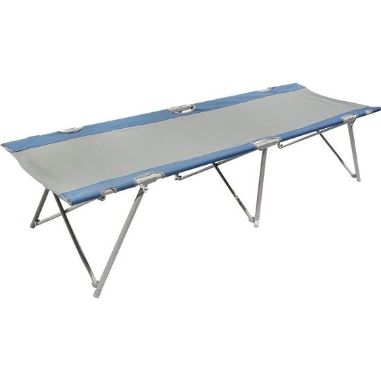 Campingbed - (grijs/blauw)