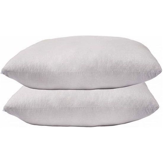 FABSY Microvezel kussenset, 2 kussens 80 x 80 cm - wasbaar kussen - zachte Seersucker kussenset - verstelbaar kussenpaar met extra hoofdkussenvulling