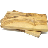 Prachtig ontbijtplankje set van 2 olijfhout 25 x 15 cm