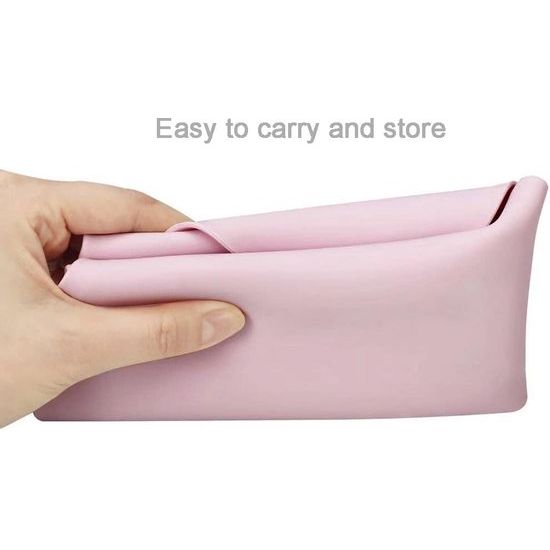 Set van 2 siliconen placemats van voedingskwaliteit voor kinderen, baby's en peuters | BPA-vrij, antislip, lichtgewicht, draagbaar met unieke verhoogde rand (roze grijs)