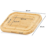 Mahlzeit Bamboe snijplank met antislip snijvlak snijplank hout met sapgoot serveerplank van bamboehout hout voor de keuken