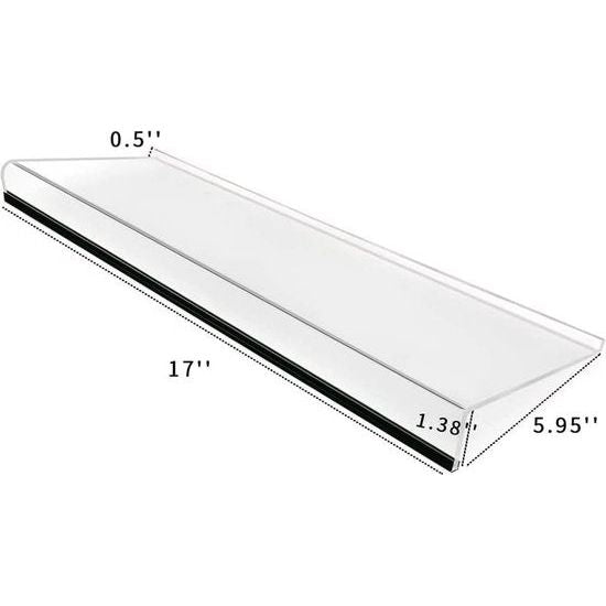 Toetsenbordlade van transparant acryl met antislip siliconen hoes, computertoetsenbordstandaard Ergonomische gekantelde toetsenbordhouder voor bureau, kantoor, thuis