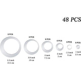Verwijderbare acryl spiegelsetting muursticker voor thuis, woonkamer, slaapkamerdecoratie (stijl 8, 48 stuks)