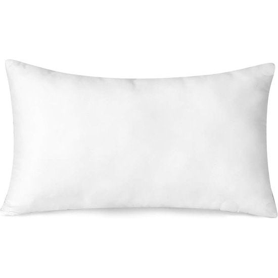 Set van 2 hypoallergene vierkante vorm kussen binnenkussens 30x50cm kussen vulling voor bank, bank, bed - indoor decoratieve kussens inserts, standaard/wit (12x20)