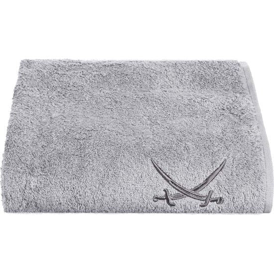 Douchehanddoek 70x140 cm 100% katoen met geborduurd sabellogo badhanddoek handdoek zilver enkel
