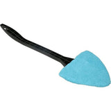 Set van 2 poetsborstels voor in de auto, blauw, droog, met microvezelhoes en lange greep