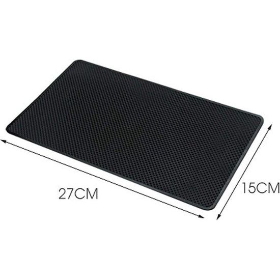 2 x Car Holder Non-Slip Mats (27 x 15 cm) PVC Mobile Phone Non-Slip Pad Car Mat Dashboard Sticky Pad Adhesive Mat for Mobile Phones Sunglasses Keys etc.