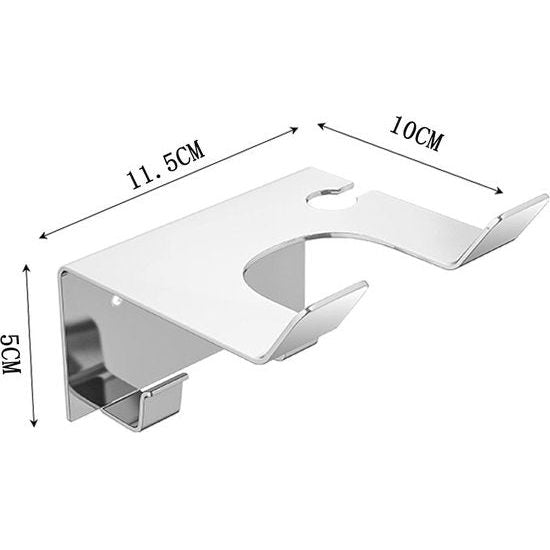 föhnhouder, föhnhouder zonder boren, haardrogerhouder, matte afwerking, wandbevestiging voor hotel, badkamer, woonkamer, barbershop