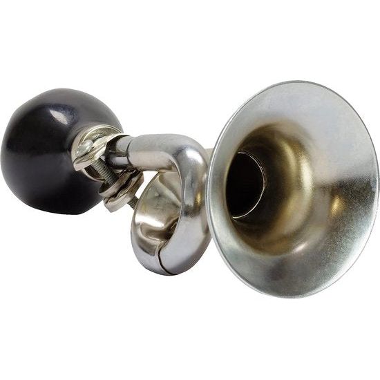 Fiets hoorn-Post Hoorn-bal Hoorn / montageklem voor maximaal 22 mm / verchroomd / in zilver