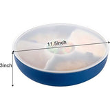 Set van 2 plastic snoep- en notenserveercontainers met deksels 29 cm verdeeld 5 compartimenten Snackkommen Dienblad Aperitiefbakje voor voedselopslag