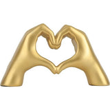 Gouden gebaardecoratie, liefdesvingerstandbeeld modern, moderne kunstsculptuur gepersonaliseerde vingerhuisdecoratie, creatieve bruiloft thuis desktopdecoratie