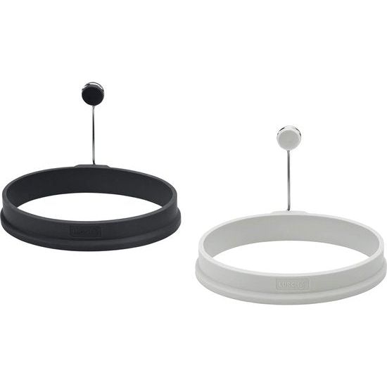 Eiformer Ovaal Set van 2 100% BPA-vrije premium platina-siliconen light/iron grey