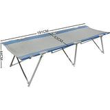 Campingbed - (grijs/blauw)