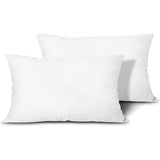 Set van 2 hypoallergene vierkante vorm kussen binnenkussens 30x50cm kussen vulling voor bank, bank, bed - indoor decoratieve kussens inserts, standaard/wit (12x20)