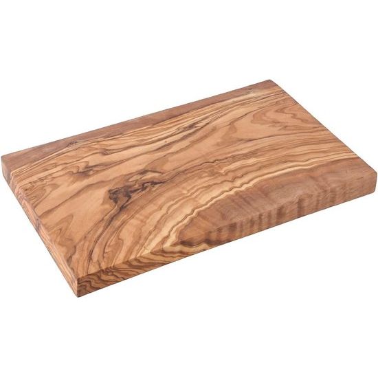 Plank van olijfhout, olijfhouten plank, snijplank, houten plank, ontbijtplank, steakplank, rechthoekig (20 x 15 cm)