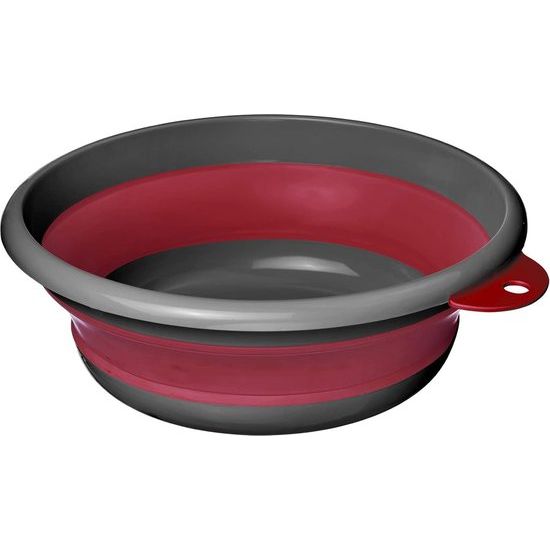 Opvouwbare afwaskom met ophangvoorziening Inhoud 4500 ml Kunststof Rood/Antraciet